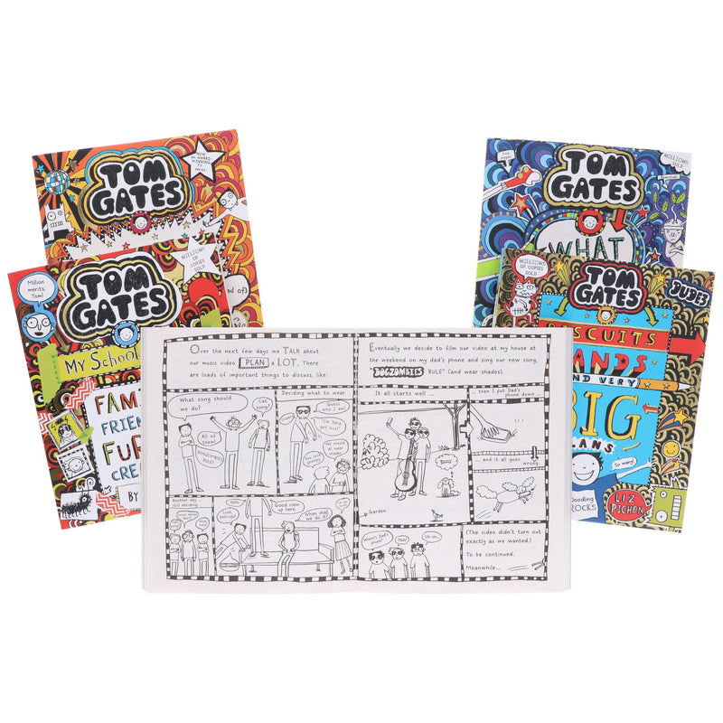 Tom Gates by Liz Pichon: Books 11-15 Collection Set - Ages 7-9 - Paperback 7-9 Scholastic