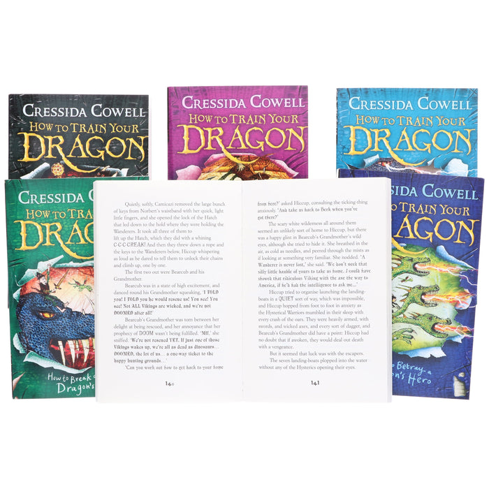 How To Train Your Dragon 6 Books (7-12) by ‎Cressida Cowell - Ages 9-14 - Paperback B2D DEALS Hachette