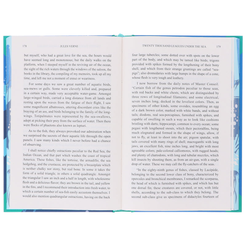 Twenty Thousand Leagues Under the Sea by Jules Verne - Fiction - Sprayed Edges Hardback