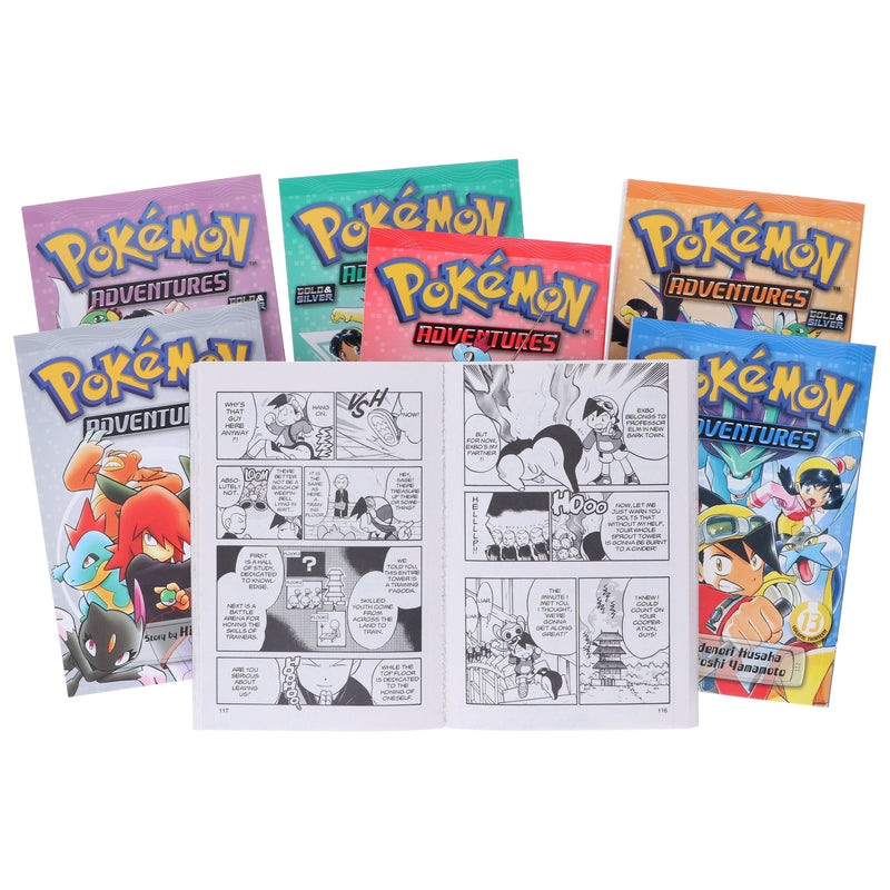 Pokemon Adventures (Vols. 8-14) Gold & Silver Box Set by Hidenori Kusaka - Manga - Paperback Graphic Novels Viz Media, LLC