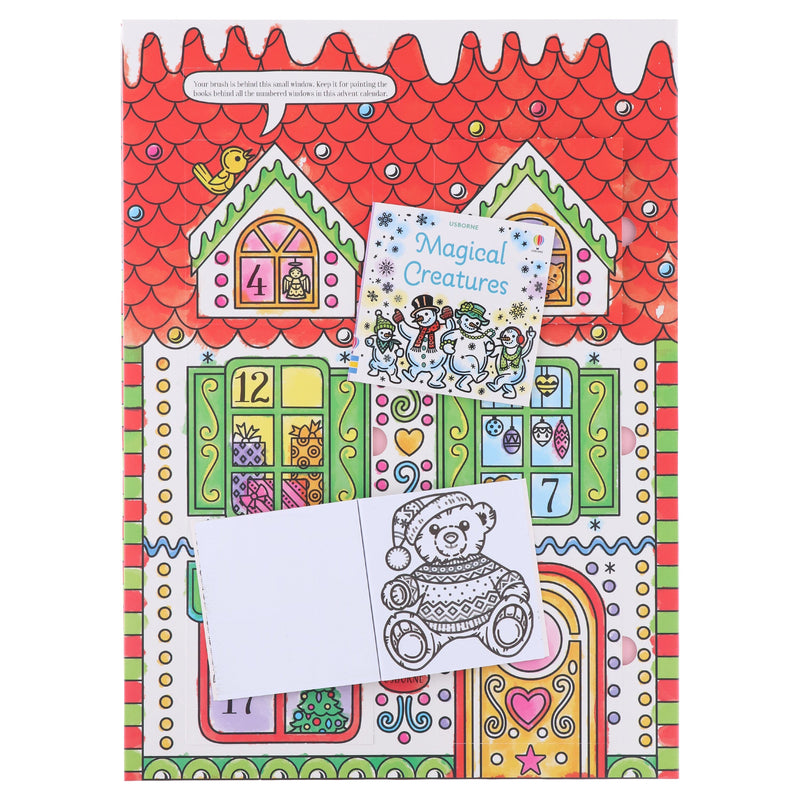 The Usborne: Magic Painting Advent Calendar by Abigail Wheatley 24 Books and a Brush - Ages 4+ - Paperback 3-5 Usborne Publishing Ltd