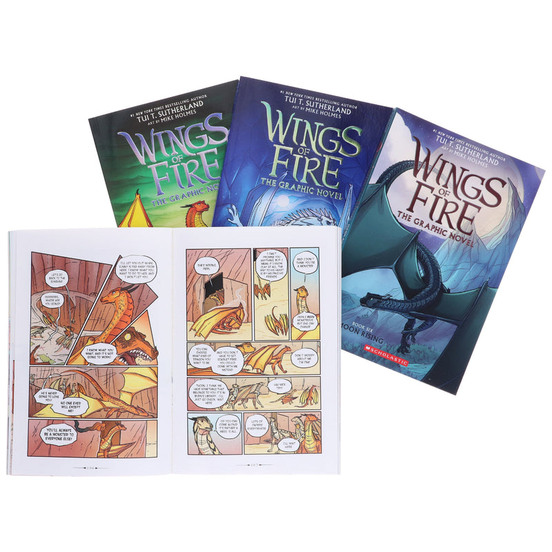 Wings of Fire Graphix Series (Book 5-8) By Tui T. Sutherland: Graphic Novels 4 Books Collection Set - Ages 8-12 - Paperback Graphic Novels Scholastic