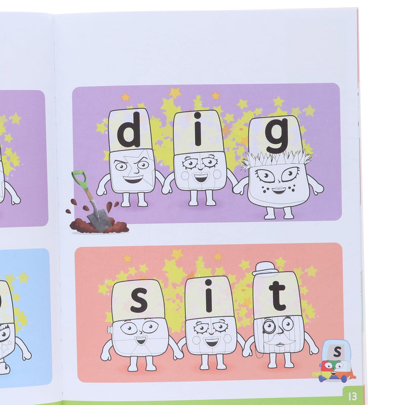 Alphablocks Colouring Fun: Learn, Colour and Create! A Colouring Activity Book - Ages 3-6 - Paperback 3-5 Sweet Cherry Publishing