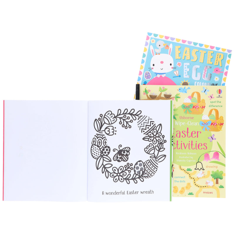 Easter Egg 3 Books Collection Set (First Magic Painting Easter Egg, Easter Egg Colouring Book & Wipe-Clean Easter Activities) - Ages 3-5 - Paperback 3-5 Usborne Publishing Ltd