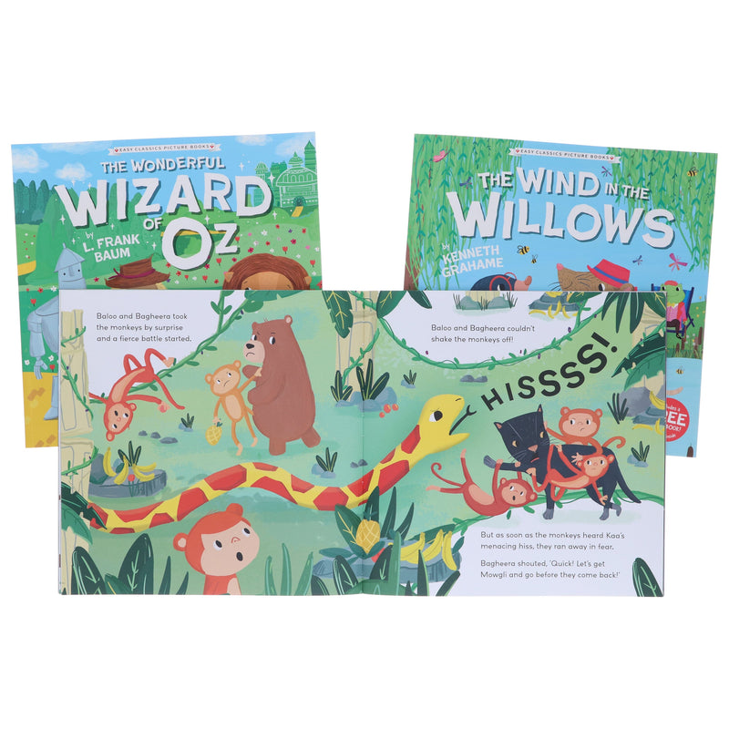 Easy Classics Collection Illustrated 3 Picture Books Set (Includes a Free Audiobook!) - Ages 3-5 - Paperback 3-5 Sweet Cherry Publishing