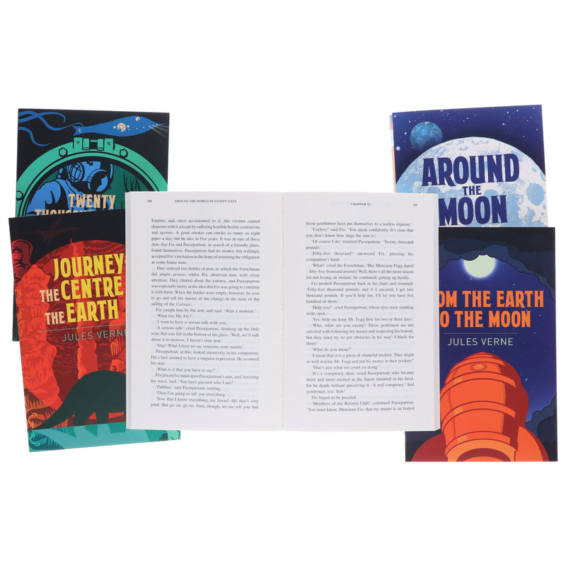 The Classic Jules Verne Collection 5 Books Box Set - Ages 14+ - Paperback Fiction Arcturus Publishing Ltd