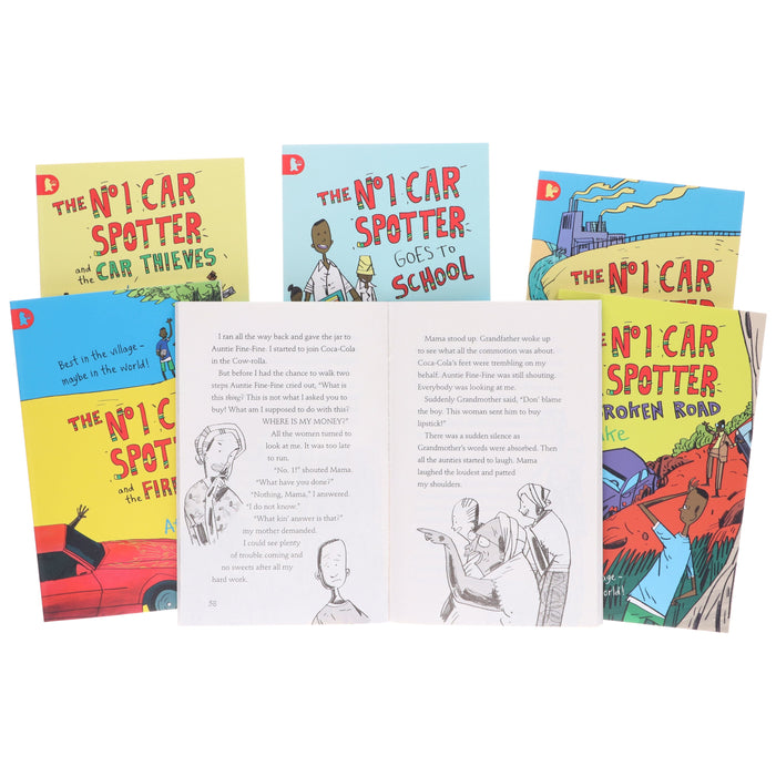 The No 1 Car Spotter Series 6 Books Collection Box Set by Atinuke - Ages 6-9 - Paperback 7-9 Walker Books Ltd