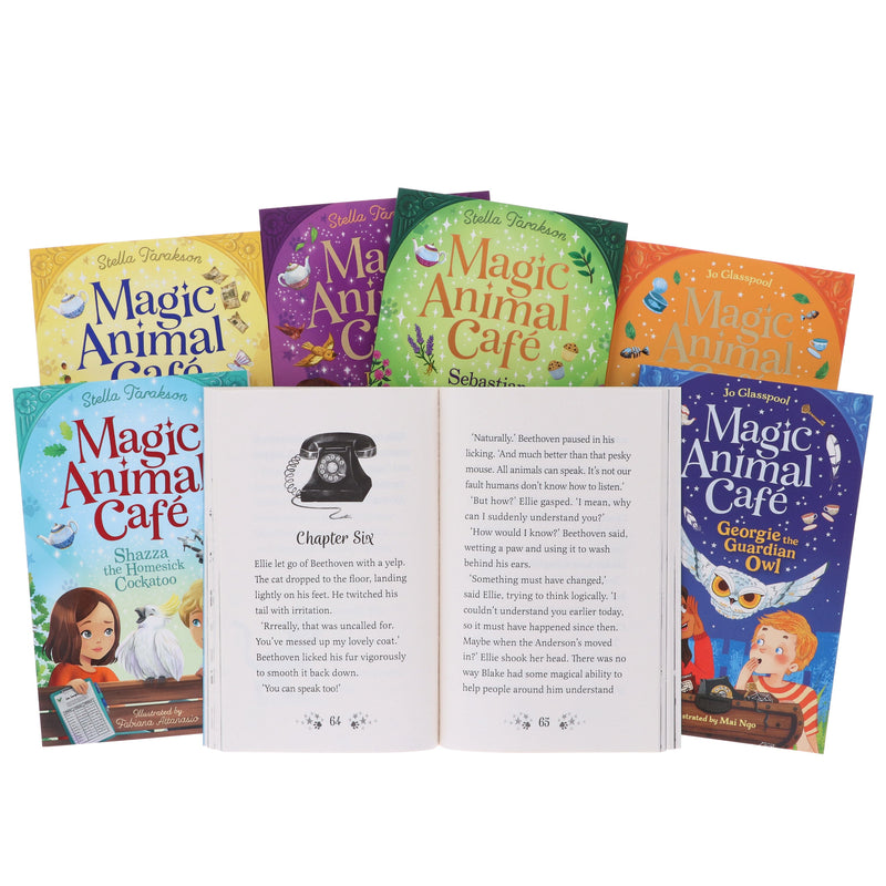 Magic Animal Cafe Series by Stella Tarakson & Jo Glasspool 7 Books Collection Set (Includes a Free Audiobooks!) - Ages 7-9 - Paperback 7-9 Sweet Cherry Publishing