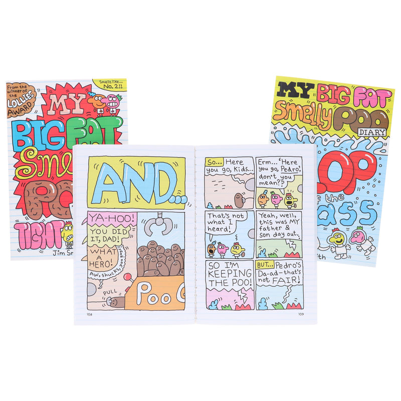 My Big Fat Smelly Poo Diary by Jim Smith 3 Full-Colour Graphic Novels Collection Set - Ages 7-12 - Paperback Graphic Novels Scholastic
