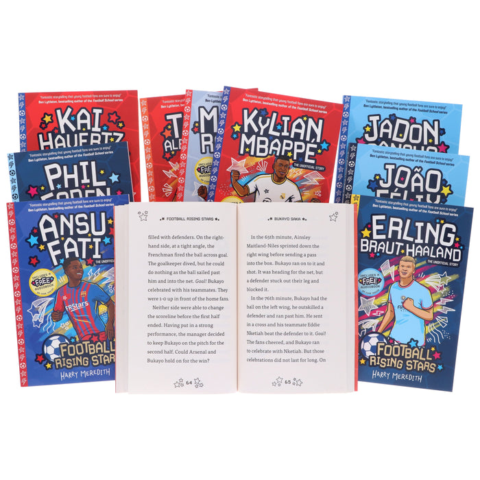 Football Rising Stars Series 1 by Harry Meredith 10 Books Collection Box Set - Ages 7-9 - Paperback 7-9 Sweet Cherry Publishing