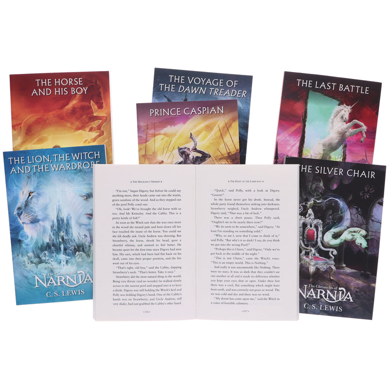 The Chronicles of Narnia 7 Books By C.S. Lewis - Ages 7-9 - Paperback B2D DEALS HarperCollins Publishers