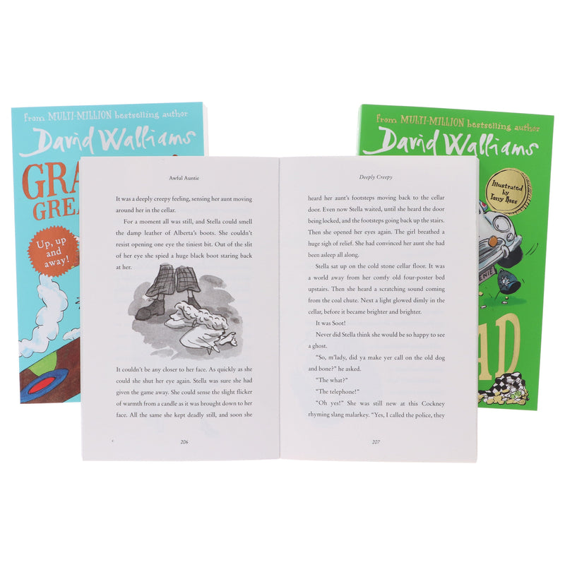 The World of David Walliams: Fun-Tastic Families 3 Books Box Set - Age 7-11 - Paperback 7-9 HarperCollins Publishers