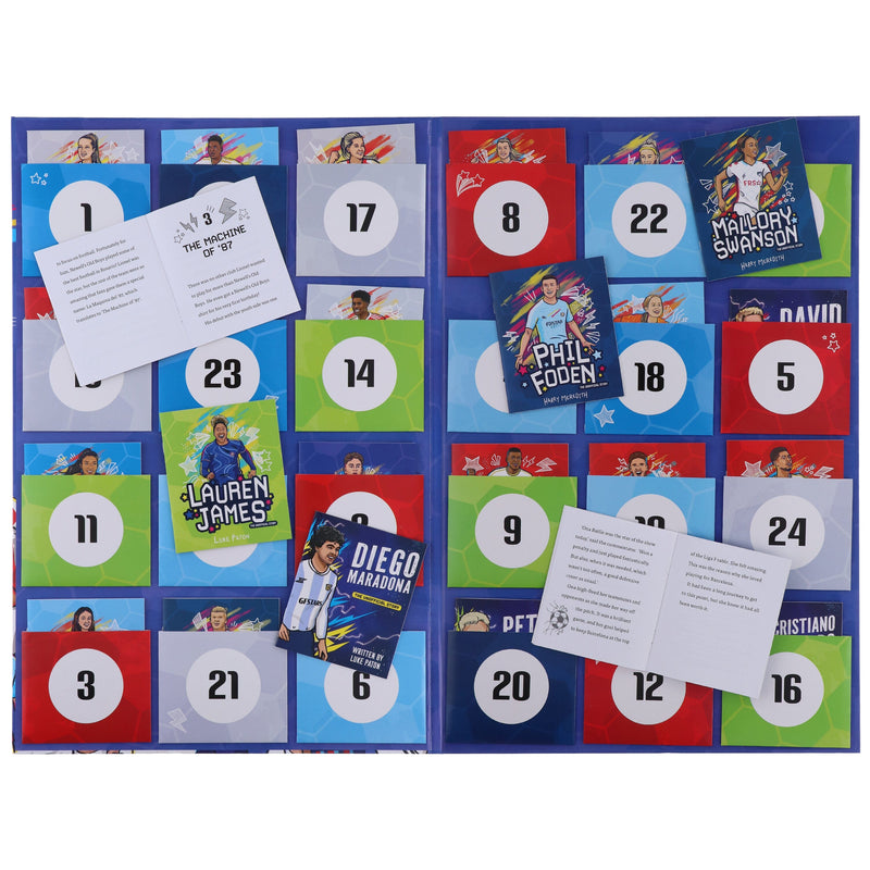 Football Stars Advent Calendar 24 Football Stories and Player Books for Kids by Luke Paton & Harry Meredith - Ages 7-9 - Paperback (Includes 24 Free AudioBooks!) 7-9 Sweet Cherry Publishing