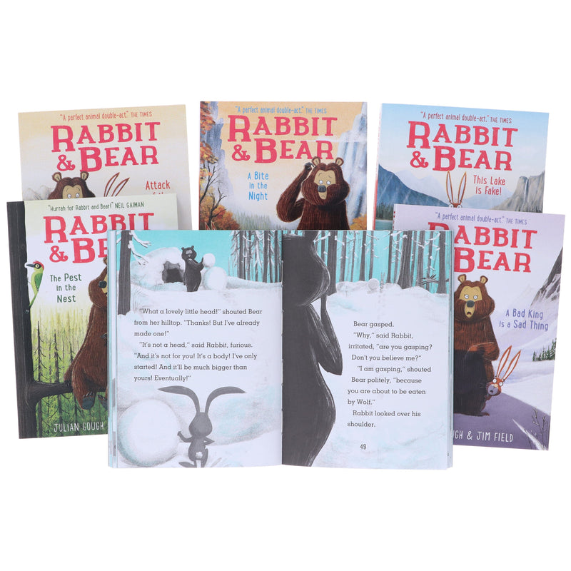 Rabbit and Bear Series By Julian Gough & Jim Field 6 Books Collection Set - Ages 5-8 - Paperback 7-9 Hachette