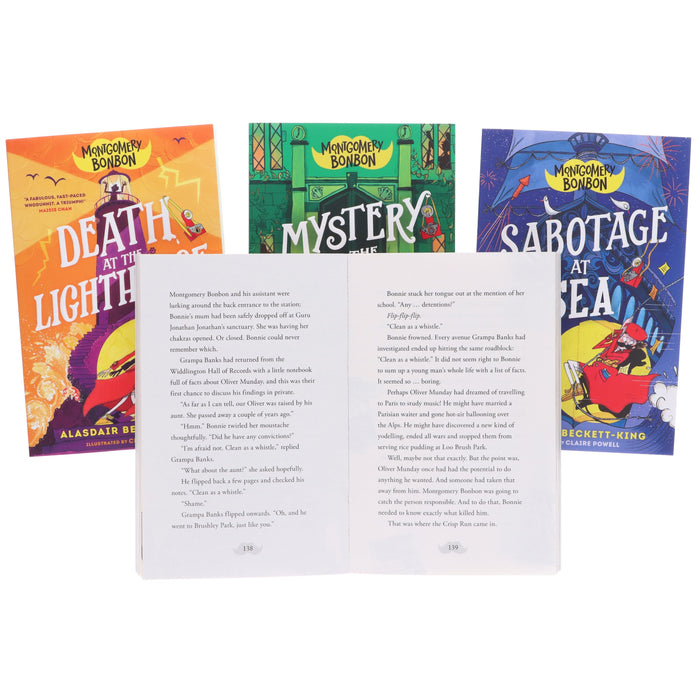 Montgomery Bonbon Series by Alasdair Beckett-King: Illustrated 4 Books Collection Set - Ages 9-12 - Paperback 9-14 Walker Books