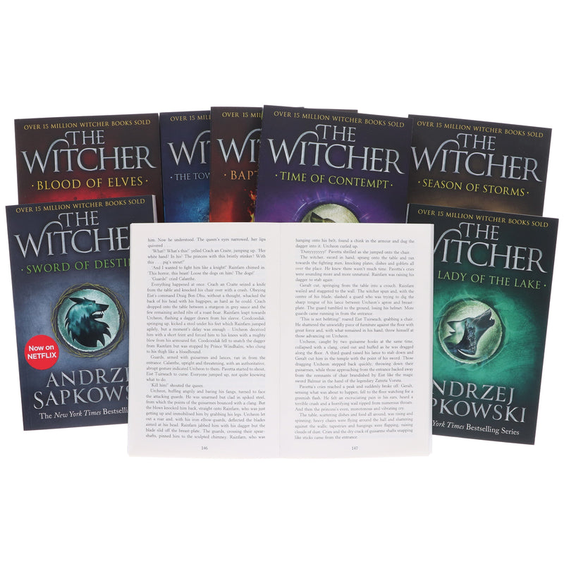 The Witcher Complete Series By Andrzej Sapkowski 8 Books Box Set Collection - Fiction - Paperback B2D DEALS Hachette