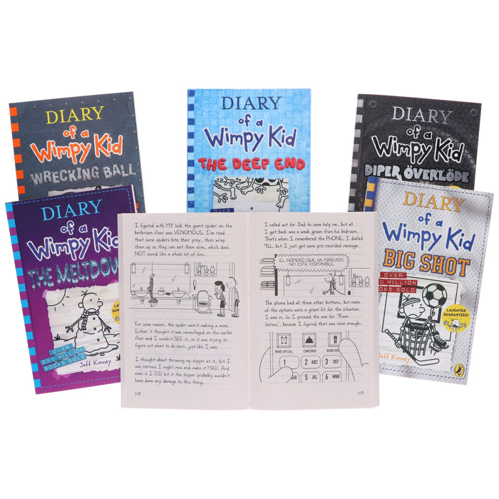 Diary of a Wimpy Kid (Book 12-17) by Jeff Kinney: 6 Books Collection Set - Ages 7+ - Paperback B2D DEALS Penguin Random House