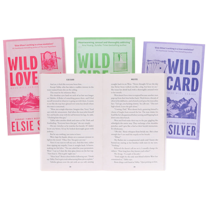Rose Hill Series By Elsie Silver (Wild Love, Wild Eyes, Wild Side & Wild Card) 4 Books Collection Set - Fiction - Paperback Fiction Hachette
