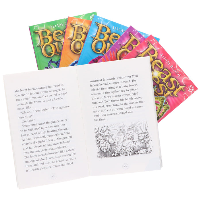 Beast Quest Series 4 & 5 by Adam Blade: 12 Books Collection Set - Ages 7-9 - Paperback 7-9 Various