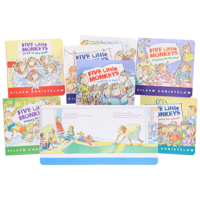 Five Little Monkeys: A Box Adventures By Eileen Christelow 8 Books Collection Box Set - Ages 4-7 - Board Books 5-7 Houghton Mifflin Harcourt Publishing Company