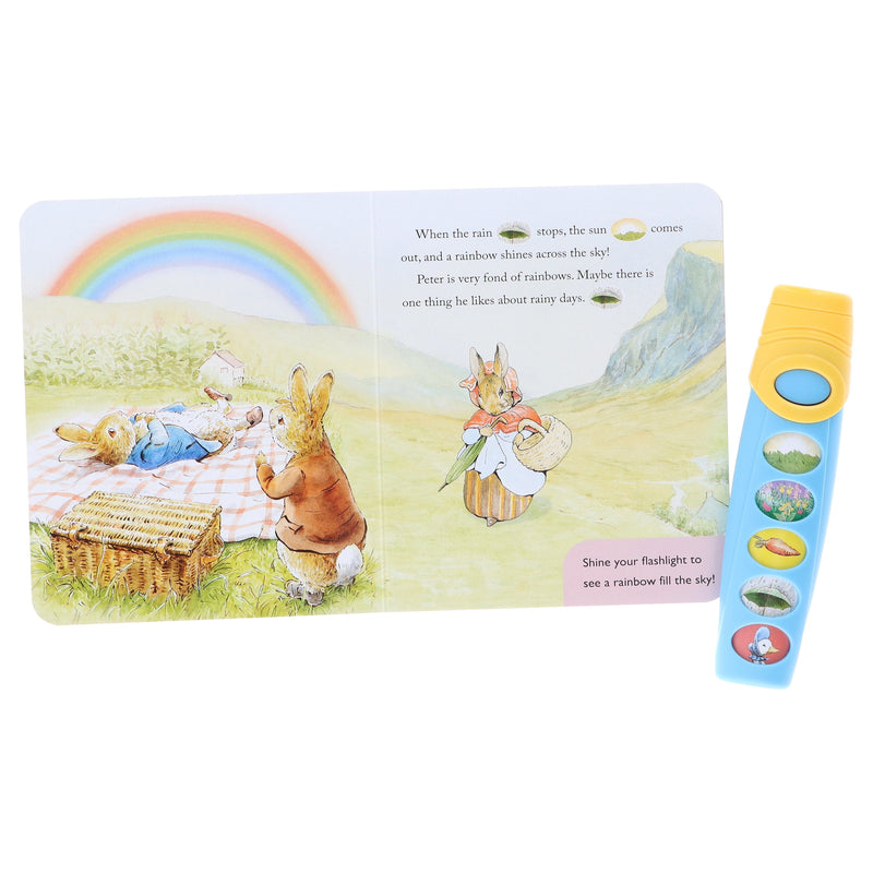 The World of Peter Rabbit: Let it Shine! Interactive Book and 5-Sound Flashlight Set - Ages 3-6 - Board Book 3-5 PI Kids