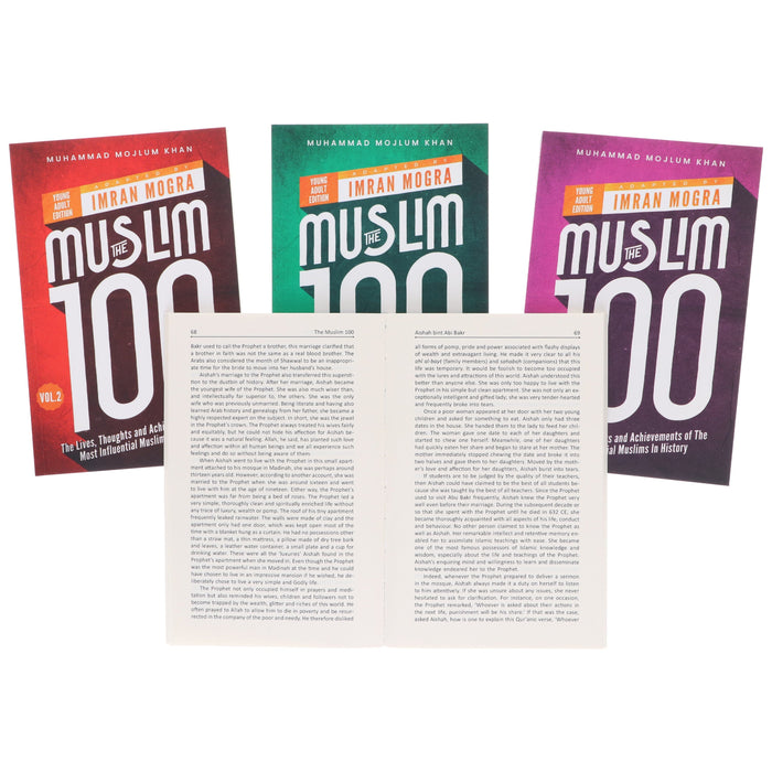 The Muslim 100 (YA Edition) by Muhammad Mojlum Khan, Adapted by Imran Mogra 4 Books Collection Box Set - Ages 12-16 - Paperback Young Adult Kube Publishing