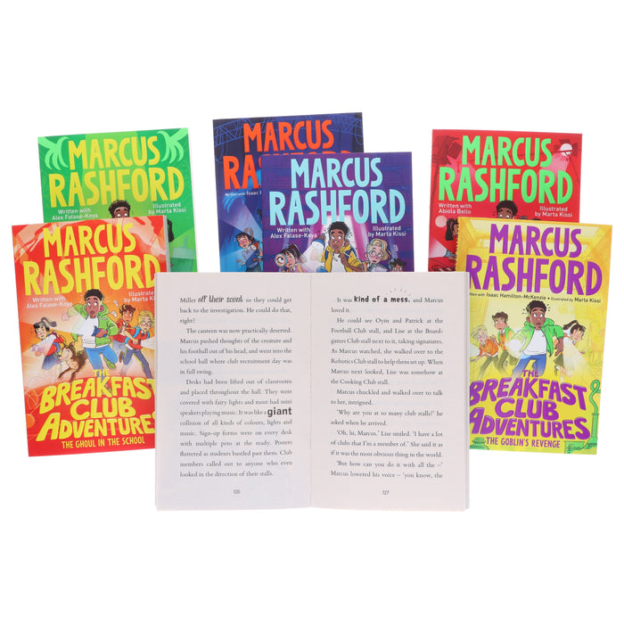 The Breakfast Club Adventures Series By Marcus Rashford Illustrated 7 Books Collection Set - Ages 8-11 - Paperback 9-14 Macmillan