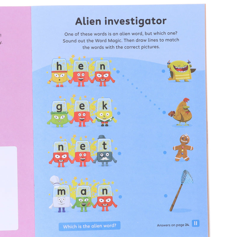 Numberblocks and Alphablocks (Orange: Level 2) Collection 6 Workbooks Set With Fun Stickers - Ages 3-5 - Paperback 3-5 Sweet Cherry Publishing