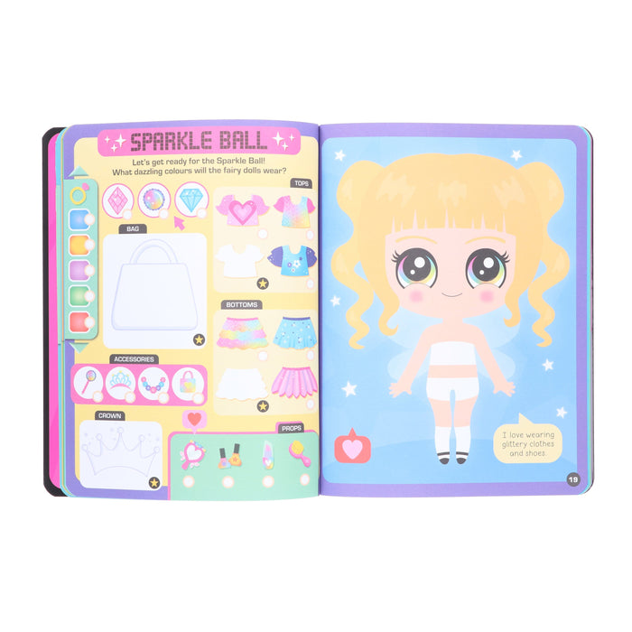 Dress Up Fashion Dolls Collection by Sophie Collingwood Illustrated 4 Sticker Activity Books Set - Ages 5+ - Paperback 5-7 Make Believe Ideas