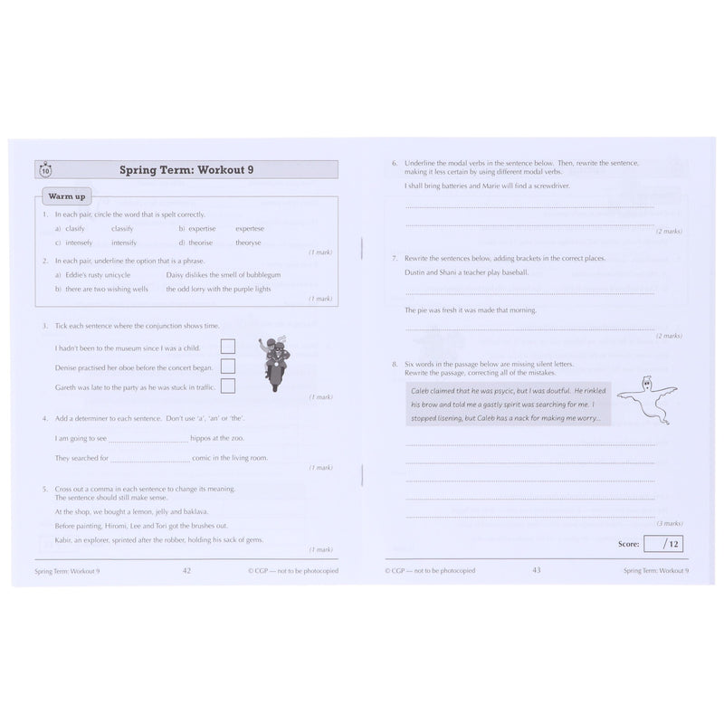 CGP KS3 (Year 7) Targeted Workbook Bundle (Includes Answers) 4 Books Collection Set - Paperback 9-14 Coordination Group Publications Ltd (CGP)
