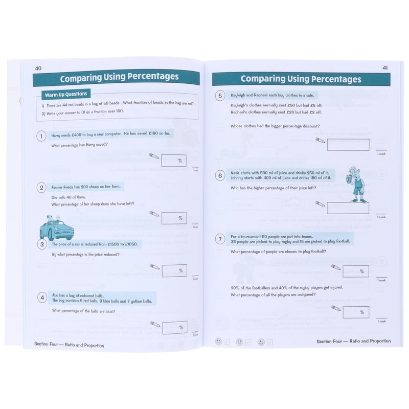 CGP KS2 (Year 6) Targeted Question and Practice Bundle 4 Books Collection Set - Ages 10-11 - Paperback 9-14 Coordination Group Publications Ltd (CGP)