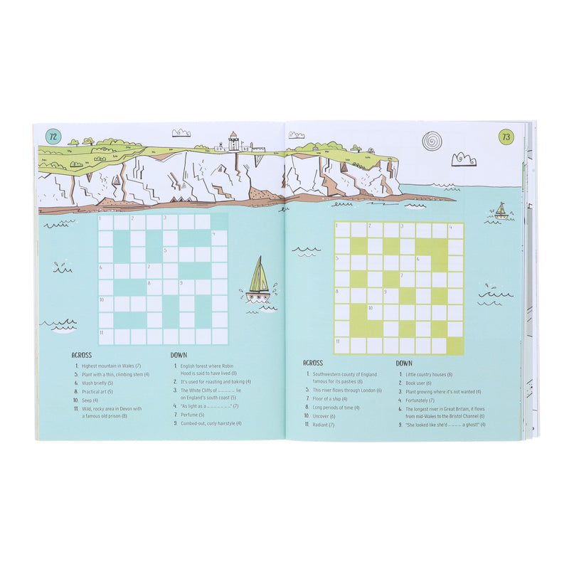 Usborne: 100 Children's Puzzles, Crosswords & Wordsearches by Phillip Clarke 5 books Collection Set - Ages 7+ - Paperback 7-9 Usborne Publishing Ltd