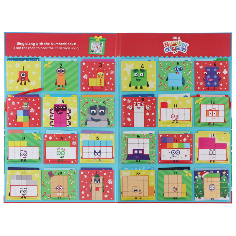 Numberblocks Advent Calendar - Countdown to Christmas 24 Story Books Collection (With sing-along Christmas song!) - Ages 3+ - Hardback 3-5 Sweet Cherry Publishing