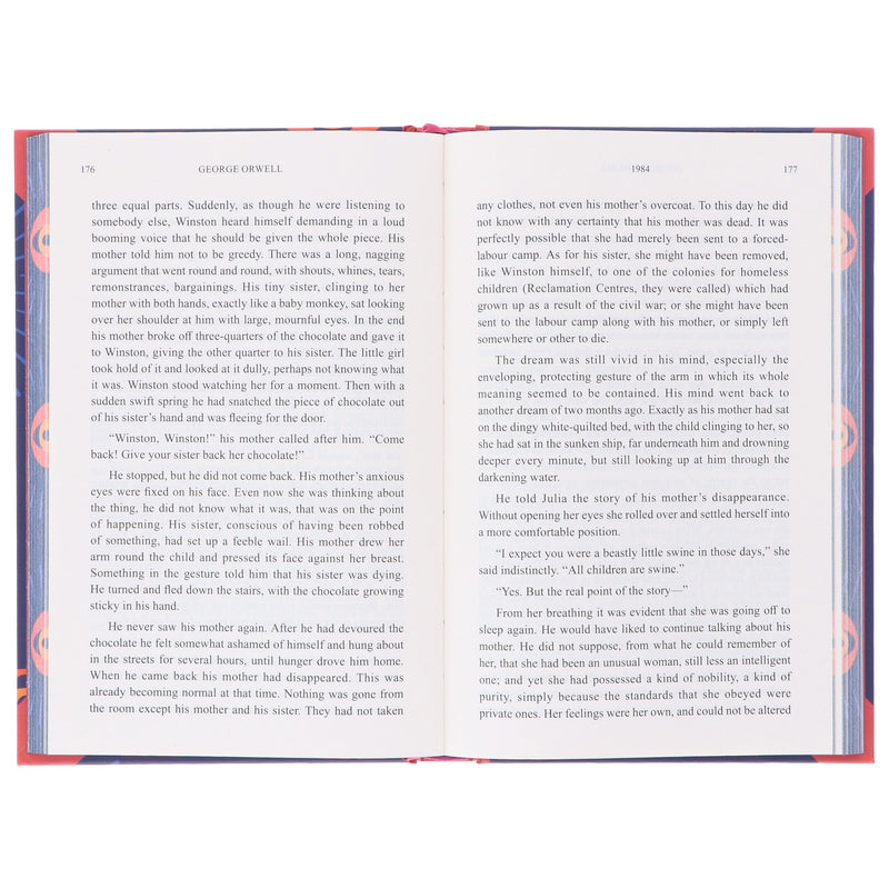 1984: by George Orwell - Fiction - Sprayed Edges Hardback Fiction Wilco Books