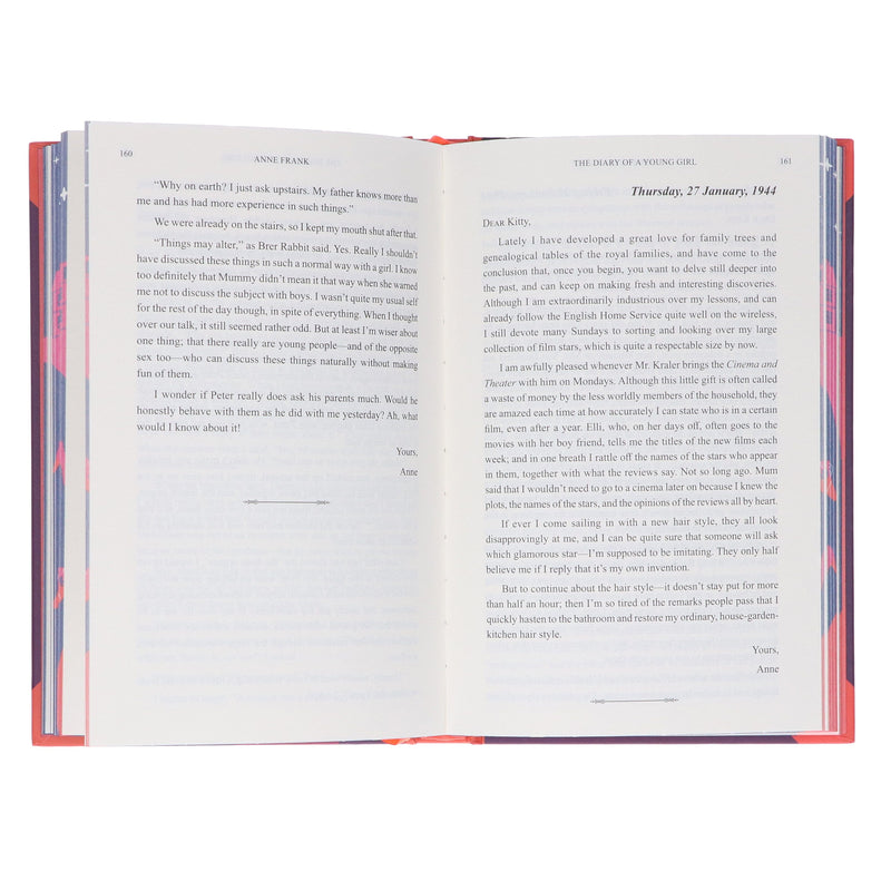 Diary Of A Young Girl Book by Anne Frank: A Heartfelt Journey of Courage and Resilience With Sprayed Edges - Non Fiction - Hardback Non-Fiction Wilco Books