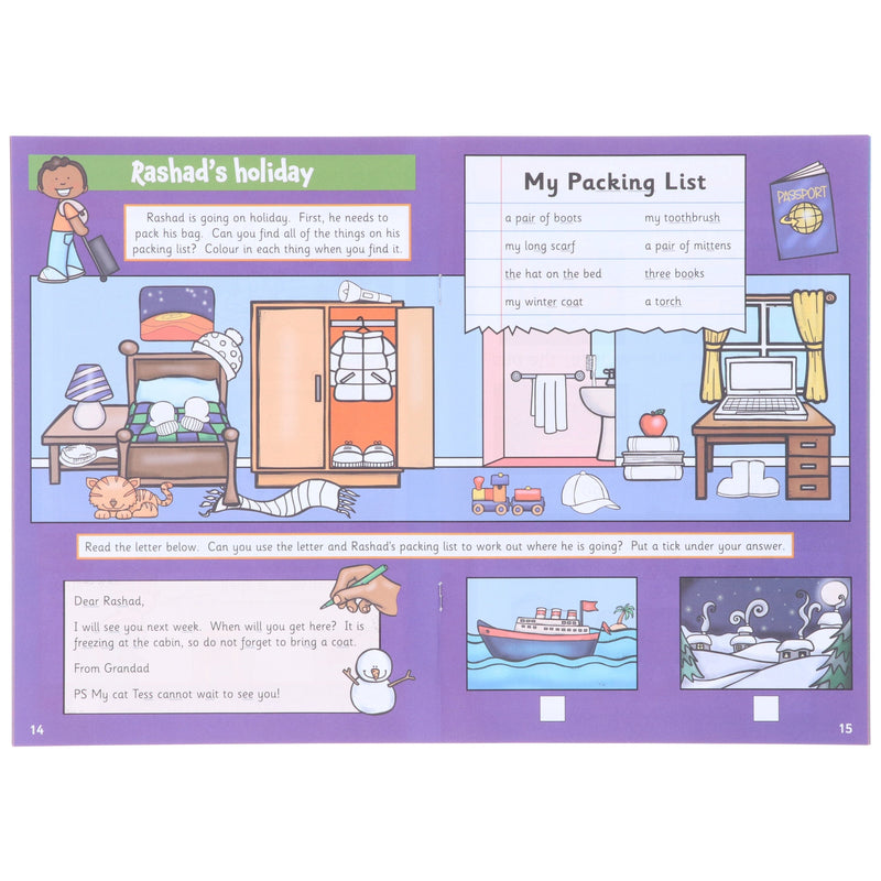 CGP Children Reception Activity Book Bundle 6 Books Collection Set - Ages 4-5 - Paperback 3-5 Coordination Group Publications Ltd (CGP)