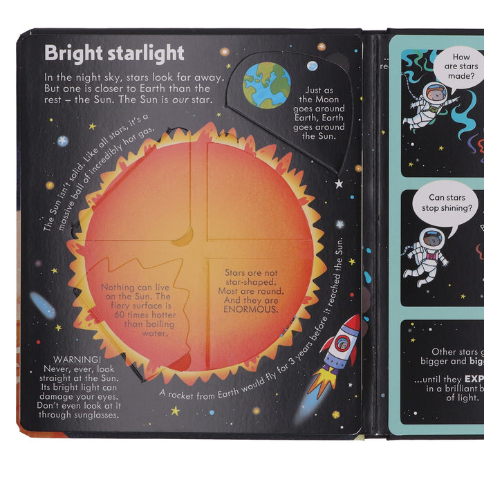 Usborne Lift-The-Flap Look Inside Space by Rob Lloyd Jones - Ages 5+ - Board Book 5-7 Usborne Publishing Ltd