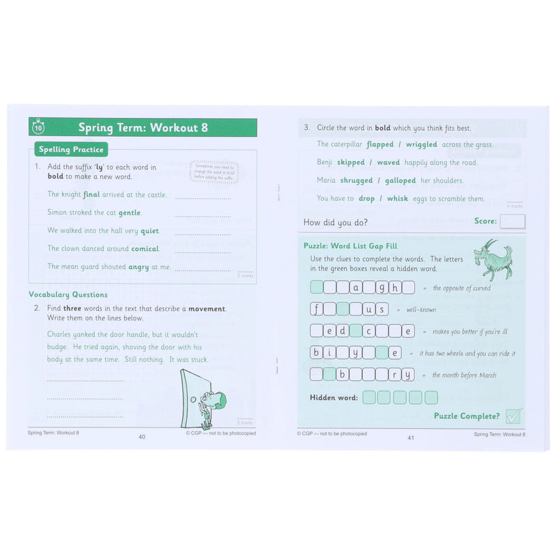 CGP KS2 (Year 3) 10-Minute Weekly Workouts Collection 4 Books Set - Ages 7-11 - Paperback 7-9 Coordination Group Publications Ltd (CGP)
