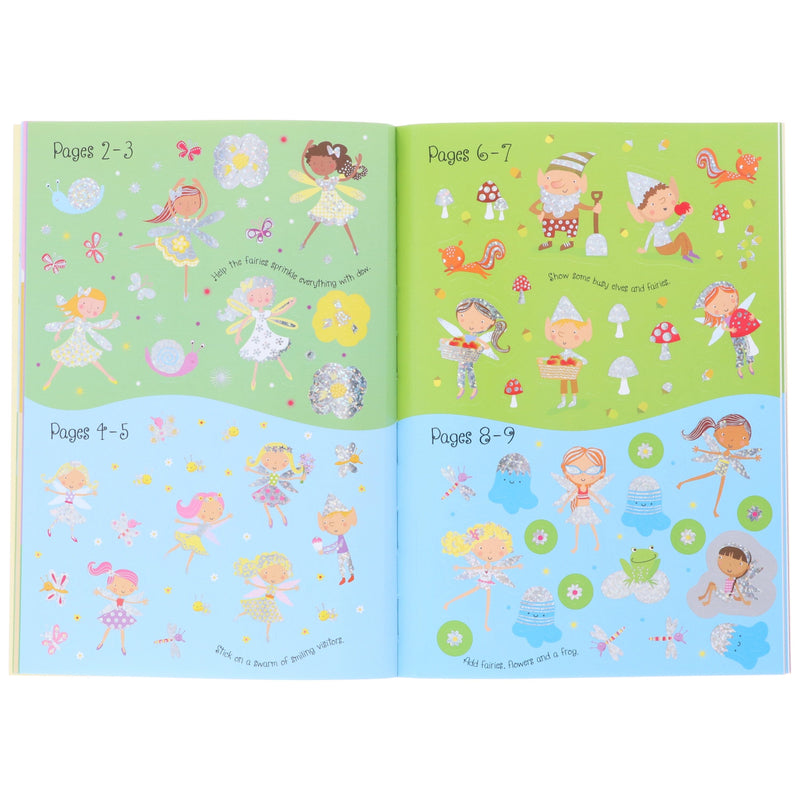 Usborne Sparkly Stickers (Summer, Fairies, Unicorns, Princesses & Sparkly Sticker) 5 Books Collection Set - Ages 3-6 - Paperback 0-5 Usborne Publishing Ltd