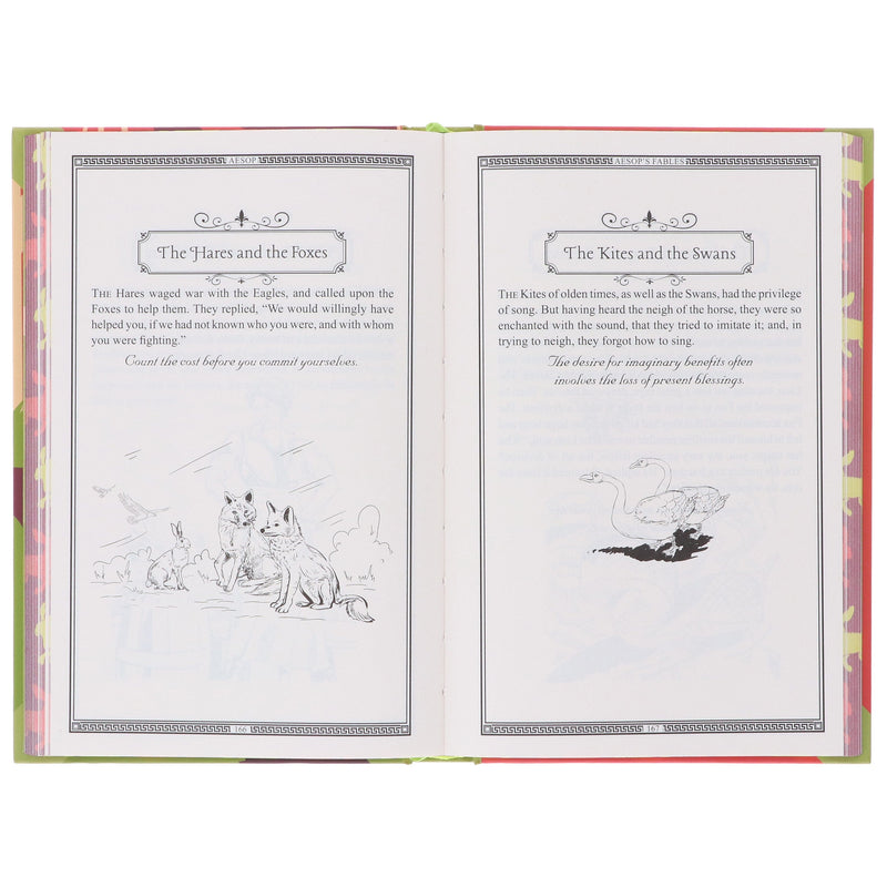 Aesop's Fables by Aesop - Fiction - Sprayed Edges Hardback Fiction Wilco Books