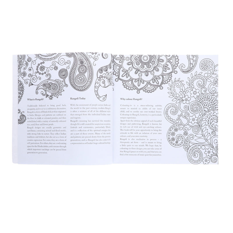 Rangoli: Stress-Relieving, Art Therapy, Adult Colouring Book by Andrew Davis - Non Fiction - Paperback Non-Fiction Sweet Cherry Publishing