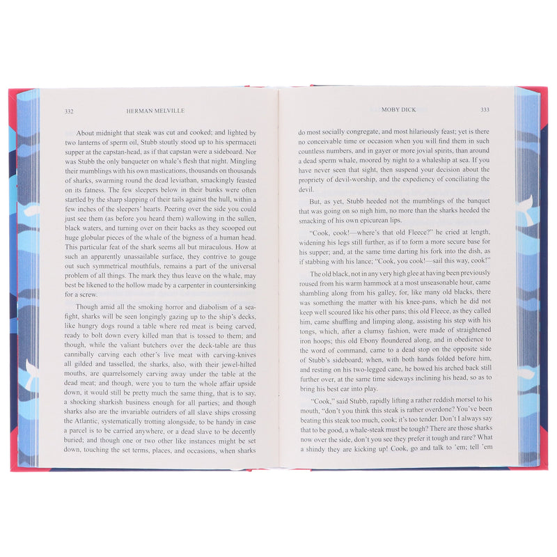 Moby Dick by Herman Melville - Fiction - Sprayed Edge Hardback Fiction Wilco Books