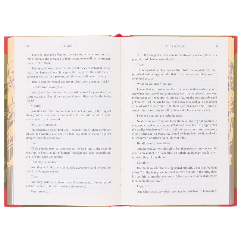 The Republic Book By Plato - Non Fiction - Sprayed Edges Hardback Non-Fiction Wilco Books