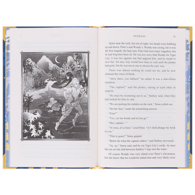 Peter Pan by J. M. Barrie - Fiction - Sprayed Edges Hardback Fiction Wilco Books