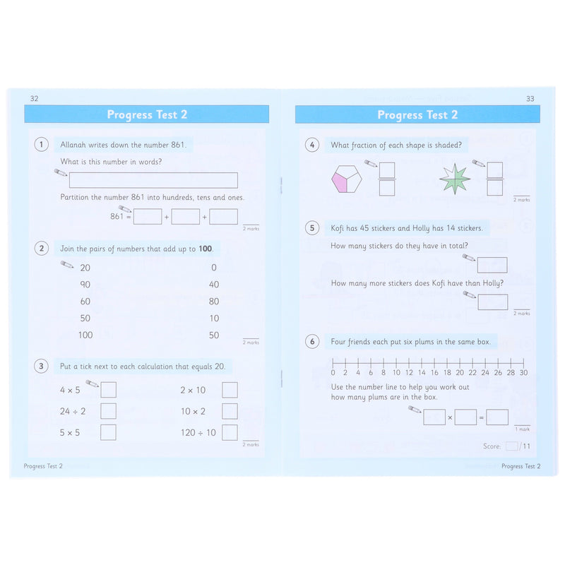 CGP KS1 (Year 2) Targeted Question and Practice Bundle 4 Books Collection Set - Ages 6-7 - Paperback 5-7 Coordination Group Publications Ltd (CGP)