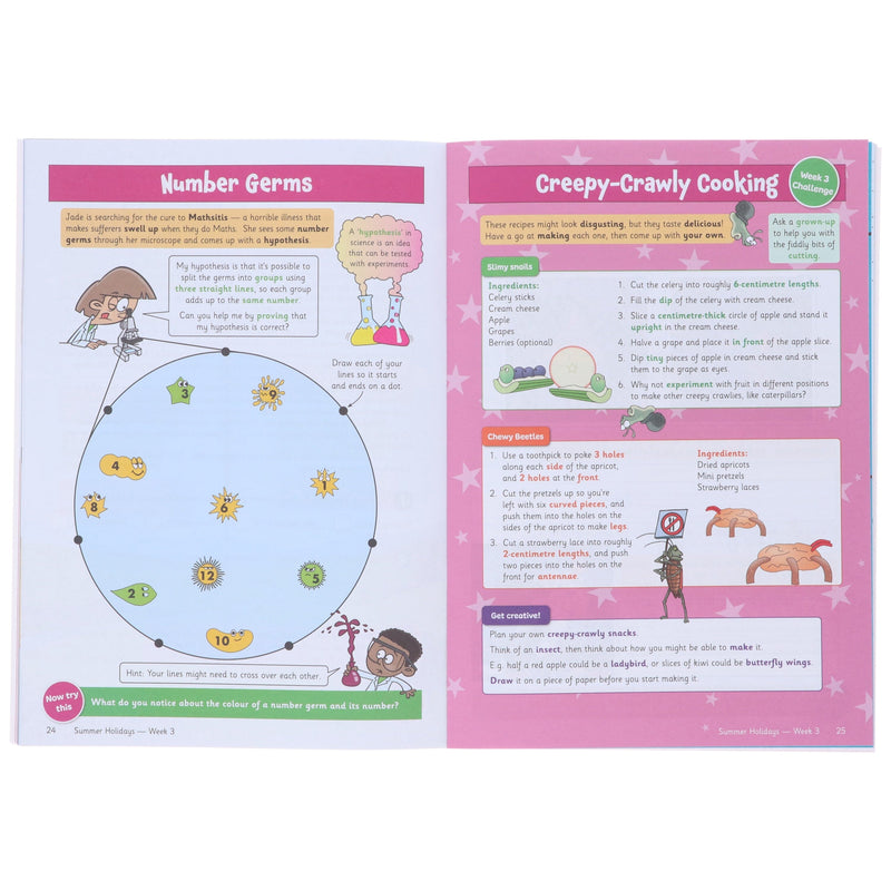 CGP Summer Holidays Activity Workbook (For kids between Year 5 & Year 6) 2 Books Set - Paperback 9-14 Coordination Group Publications Ltd (CGP)