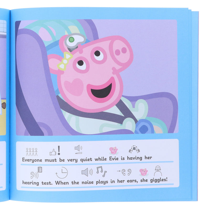 Peppa Pig: Hearing Test: A Symbolised Picture Book (Peppa Pig Symbolised Stories) - Ages 3-5 - Paperback (Includes Free Signing Video & Audiobook) 3-5 Every Cherry Publishing
