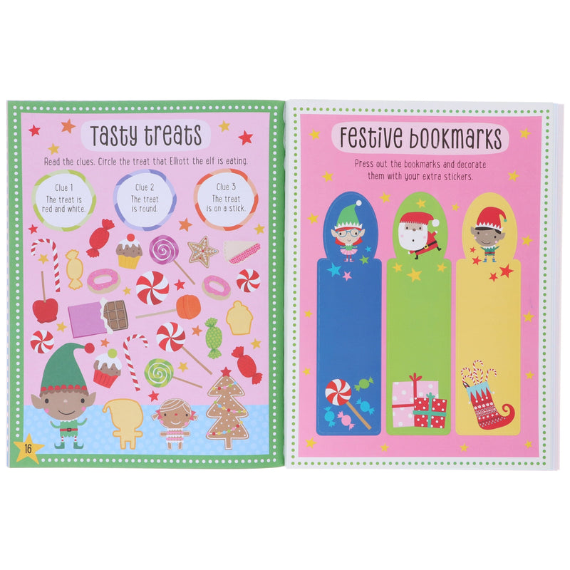 Children's Christmas Activity 6 Books Collection With over 250 Stickers and festive card press-outs - Ages 4+ - Paperback 5-7 Make Believe Ideas