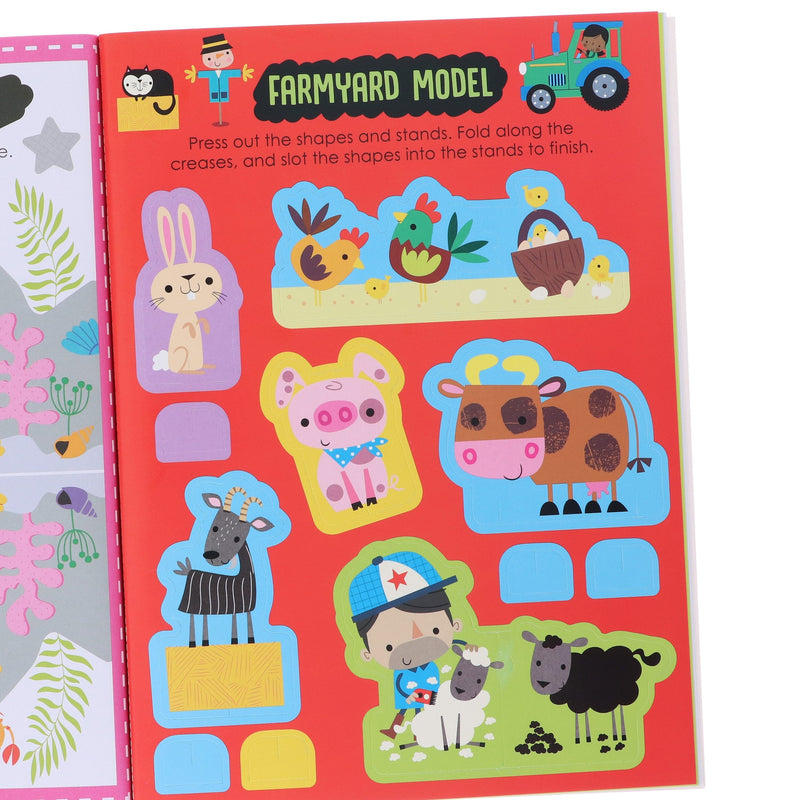 Playtime Learning Numbers Words Colours Sticker Activity 10 Books Set by Make Believe Ideas – Ages 4+ - Paperback 5-7 Make Believe Ideas