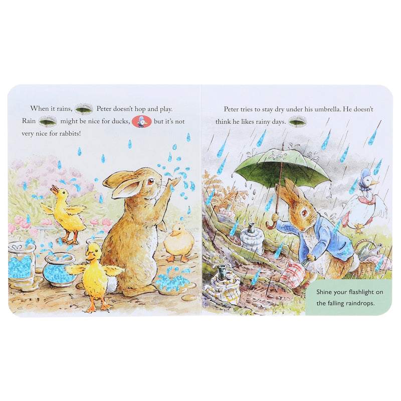 The World of Peter Rabbit: Let it Shine! Interactive Book and 5-Sound Flashlight Set - Ages 3-6 - Board Book 3-5 PI Kids